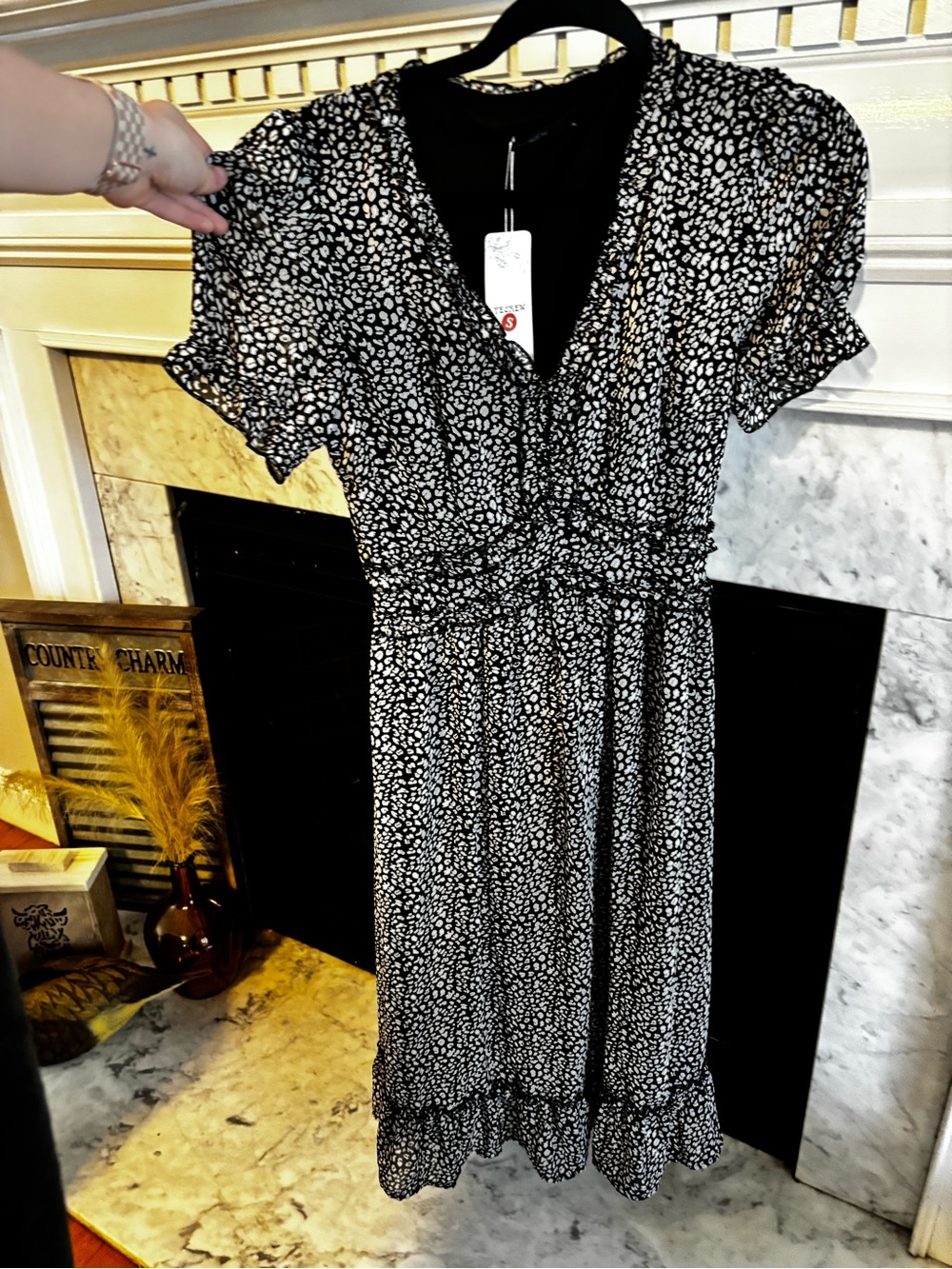 Black and White Leopard Dress